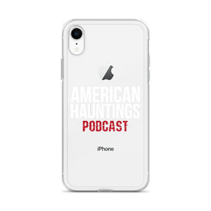 American Hauntings Podcast iPhone Case (white lettering) - American Hauntings