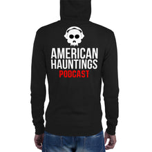 Load image into Gallery viewer, American Hauntings Podcast Logo Zip Up Hoodie - American Hauntings