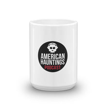 Load image into Gallery viewer, American Hauntings Podcast Logo Coffee Mug (white) - American Hauntings