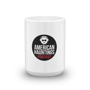 American Hauntings Podcast Logo Coffee Mug (white) - American Hauntings